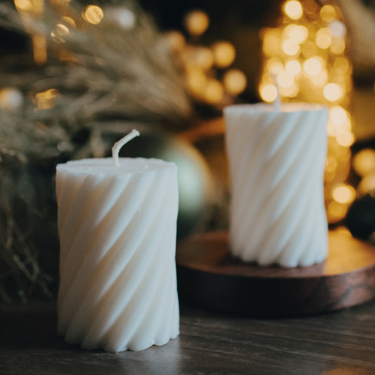 Candy Cane Stump Candle