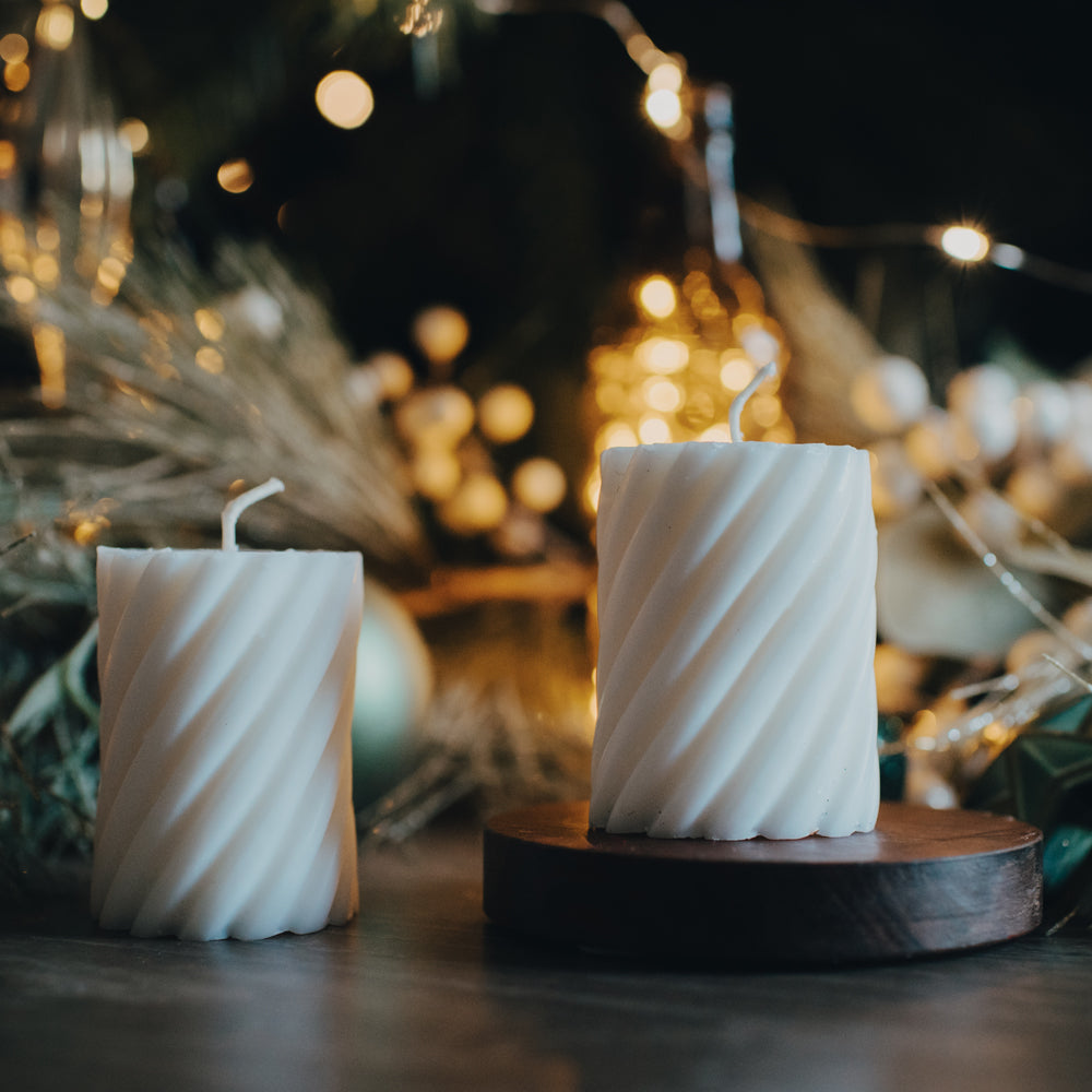 Candy Cane Stump Candle