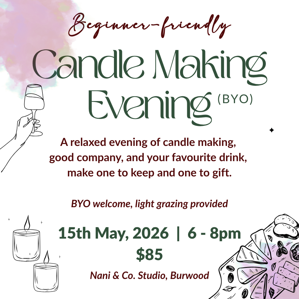 Pour & Sip - Candle Making Workshop